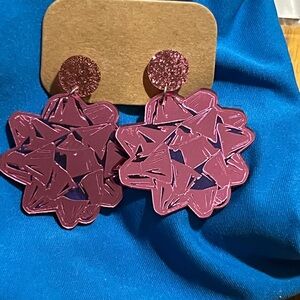 Elegant Pink Geometric Earrings